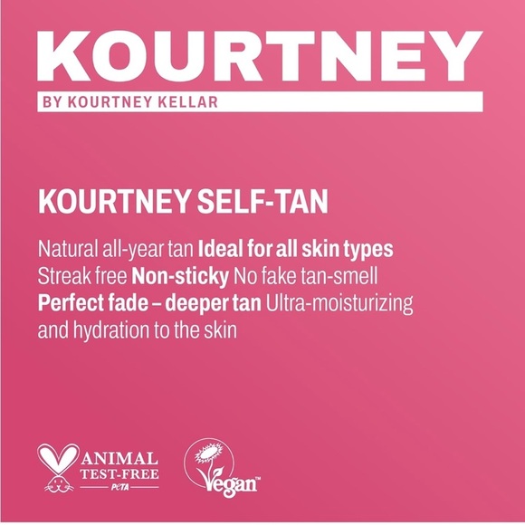 🆕 Kourtney By Kourtney Kellar Instant Self-Tan Hyaluronic Acid Mousse and Mitt - Picture 6 of 10